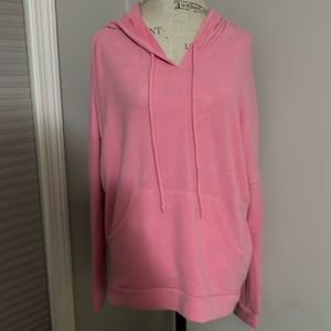 Bright Pink Hoodie Pullover Polar Fleece by Enti NWOT